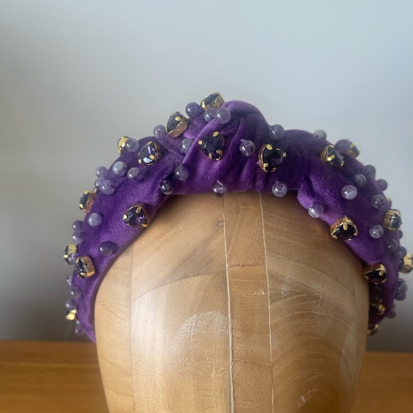 Lele Sadoughi February Amethyst Birthstone Collection Headband Like New - Picture 7 of 11